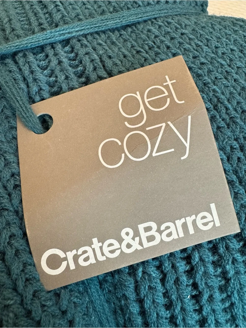 Crate and Barrel Knit Throw Blanket